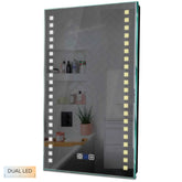 Specchio LED Verticale | Pulsanti touch | Funzione anti-appannamento | Temperatura di colore regolabile - Reyze Serie Minimal Modello 6